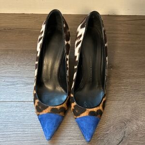 Giuseppe Zanotti Leopard Print Cap Toe Pumps